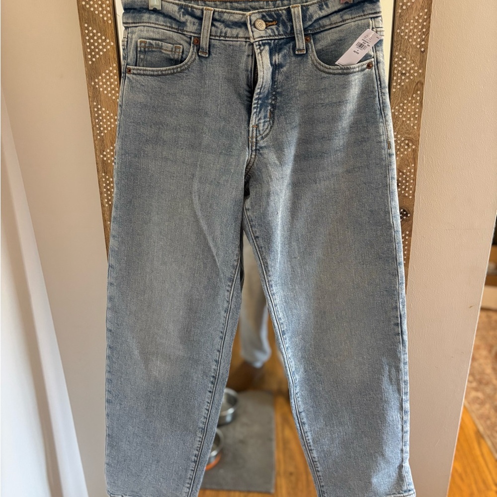 Women mom Light Blue Jeans